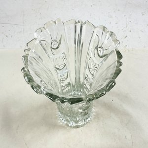 Florero de Cristal Transparente Italiano con Diseño Labrado - imagen 2