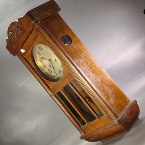 Reloj de Pared con Caja de Roble, Completo y Funcionando - imagen 13