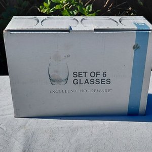 Set de 6 Vasos de Vidrio con Diseño Labrado - imagen 2
