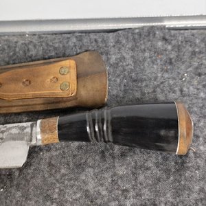 Cuchillo Artesanal Hoja de Disco de Arado con Vaina de Cuero - imagen 6