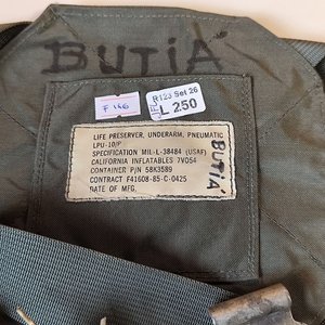 Chaleco Salvavidas Piloto Americano LPU-10/P 1985 con Garrafas - imagen 2
