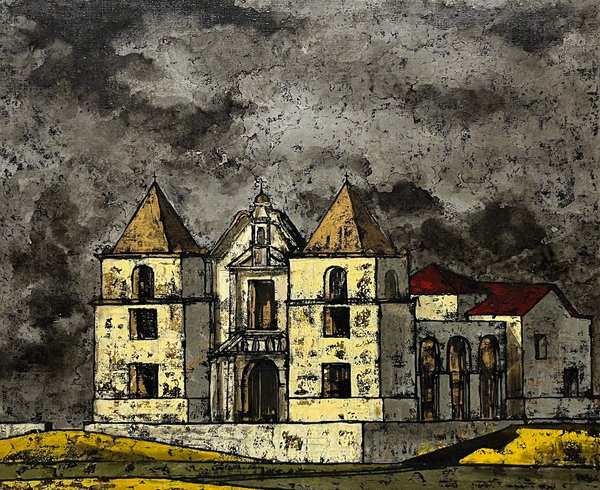 Lote siguiente: Pintura de Héctor Brum: Iglesia de Clarines, Venezuela