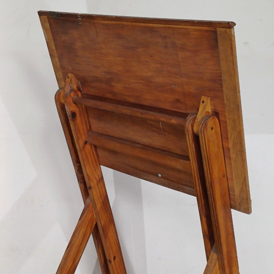Mesa de dibujo en pino ajustable con tapa de enchapado - imagen 8