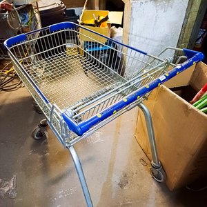 Carro de Supermercado Azul con Ruedas - imagen 2