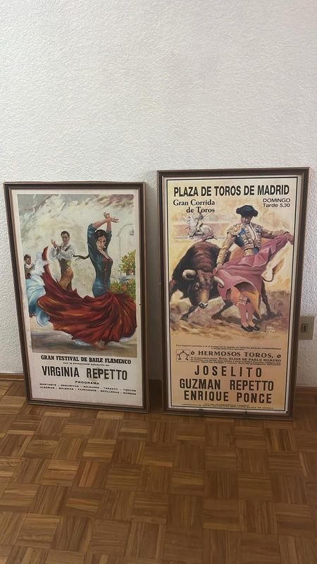 Dos cuadros decorativos flamencos y de toros - imagen 2