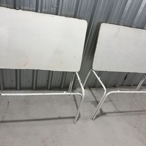 Juego de 2 Mesas Rectangulares Blancas Desmontables - imagen 7