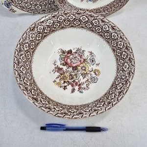 Juego Vajilla Antigua Inglesa "Harvard Empire" Loza Fina Floral 4 Piezas - imagen 8