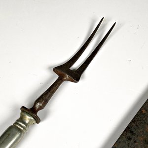Par de Cubiertos de Servir Antiguos "Germania B" Metal - imagen 3
