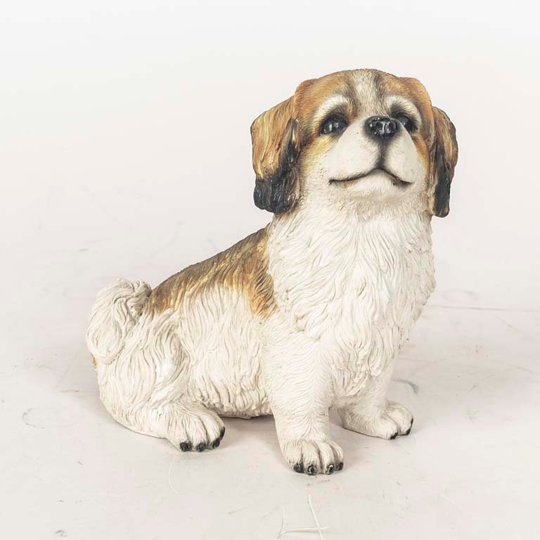 Figura Decorativa de Perro de Pasta, 19 x 18 cm