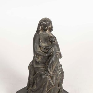 Escultura Virgen y Niño Estilo Gótico Siglo XII - imagen 2