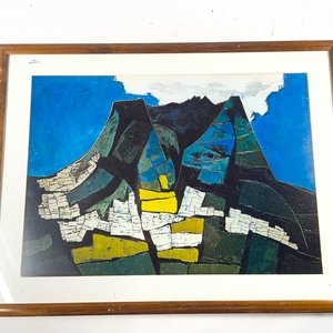 Lote anterior: Lámina Abstracta de Paisaje Montañoso con Detalles en Amarillo y Blanco