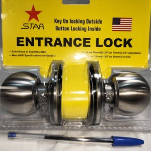 Cerradura de Pomo para Puerta STAR con Llaves y Tranca, Nueva en Blíster - imagen 1