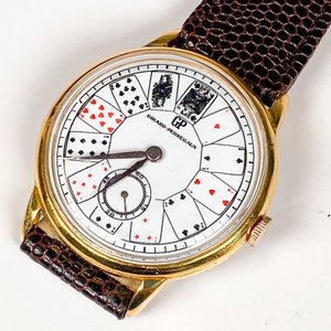 Reloj Girard Perregaux Caballero Poker Esfera Cuero Funciona - imagen 3