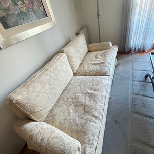 Sillón de 3 Cuerpos Tapizado Beige con Diseño Floral - imagen 4