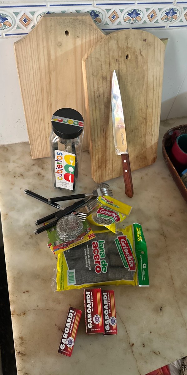 Tablas de Madera, Cuchillo, Cubiertos y Utensilios de Cocina