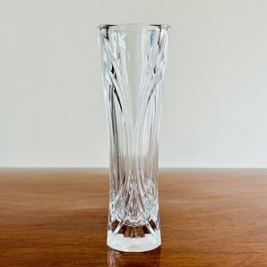 Juego de 2 Floreros Antiguos Europeos de Cristal Tallado - imagen 3