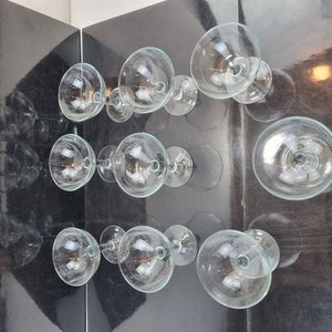 L 281 - 9 Piezas - Set de 9 copas en vidrio transparente con pie, ideales para postres o cócteles - imagen 4