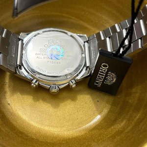 Reloj Orient Chronograph LTT09001B0 Acero Inoxidable Esfera Negra - imagen 3