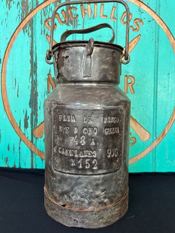 Antiguo tarro lechero de canelones muy decorativo - imagen 1