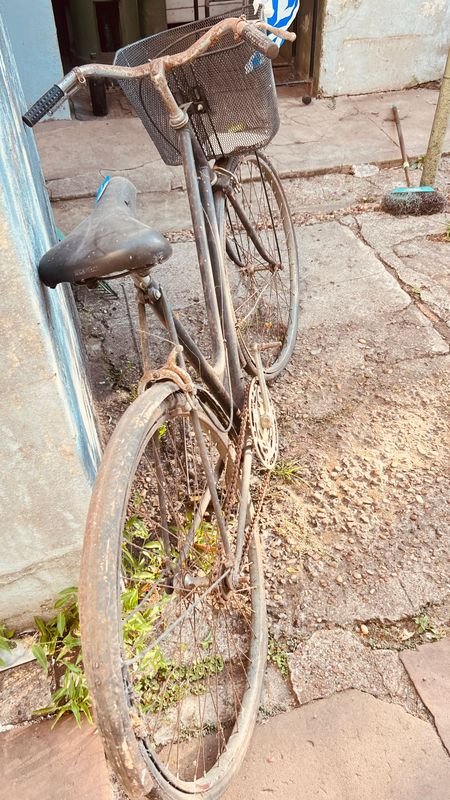 BICICLETA ANTIGUA PINTADA NEGRA - imagen 5