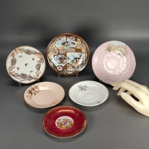 Seis Platitos de Porcelana: Cáscara de Huevo, Limoges, Napoleón y Estilo Oriental - imagen 3