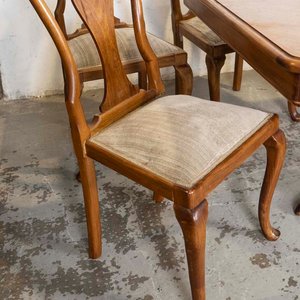 Mesa de Comedor Inglesa con 8 Sillas Estilo Chippendale - imagen 3