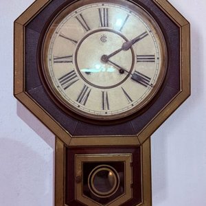 Reloj de Pared Waterbury Clock Co. USA Antiguo - Funciona - imagen 1