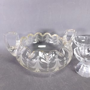 Centro de Cristal Estilo Art Decó con 5 Copas - imagen 4