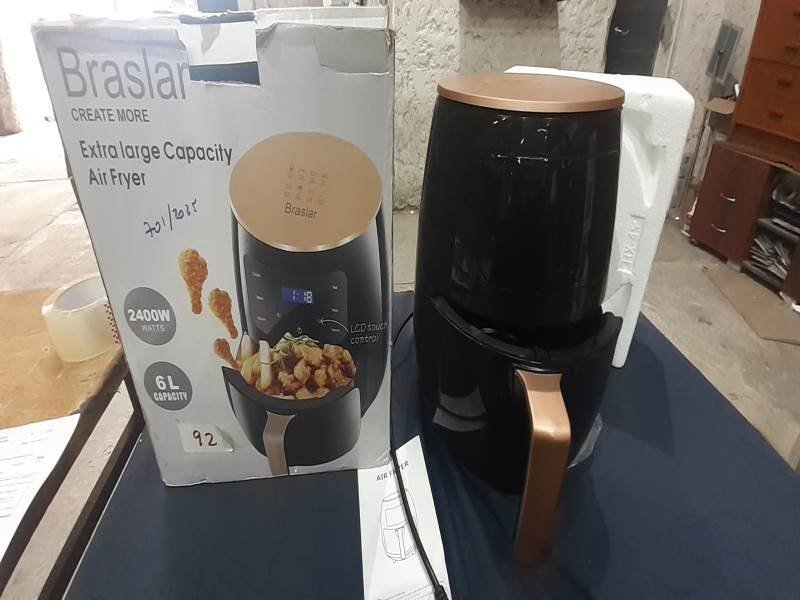 Freidora de Aire Braslar Nueva Capacidad Extra Grande 6L