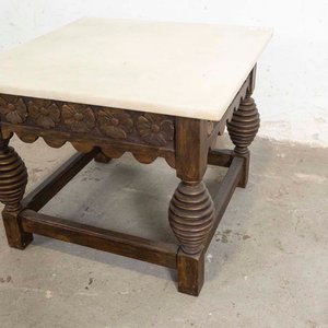 Mesa de Living Tallada con Tapa de Mármol - imagen 3