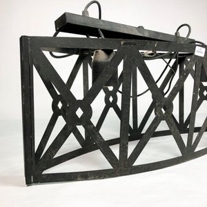 Colgante de Techo Negro Metálico con Dos Luces - imagen 2