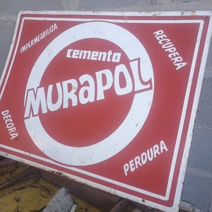 Cartel Publicitario Antiguo Cemento Murapol Litografiado - imagen 2