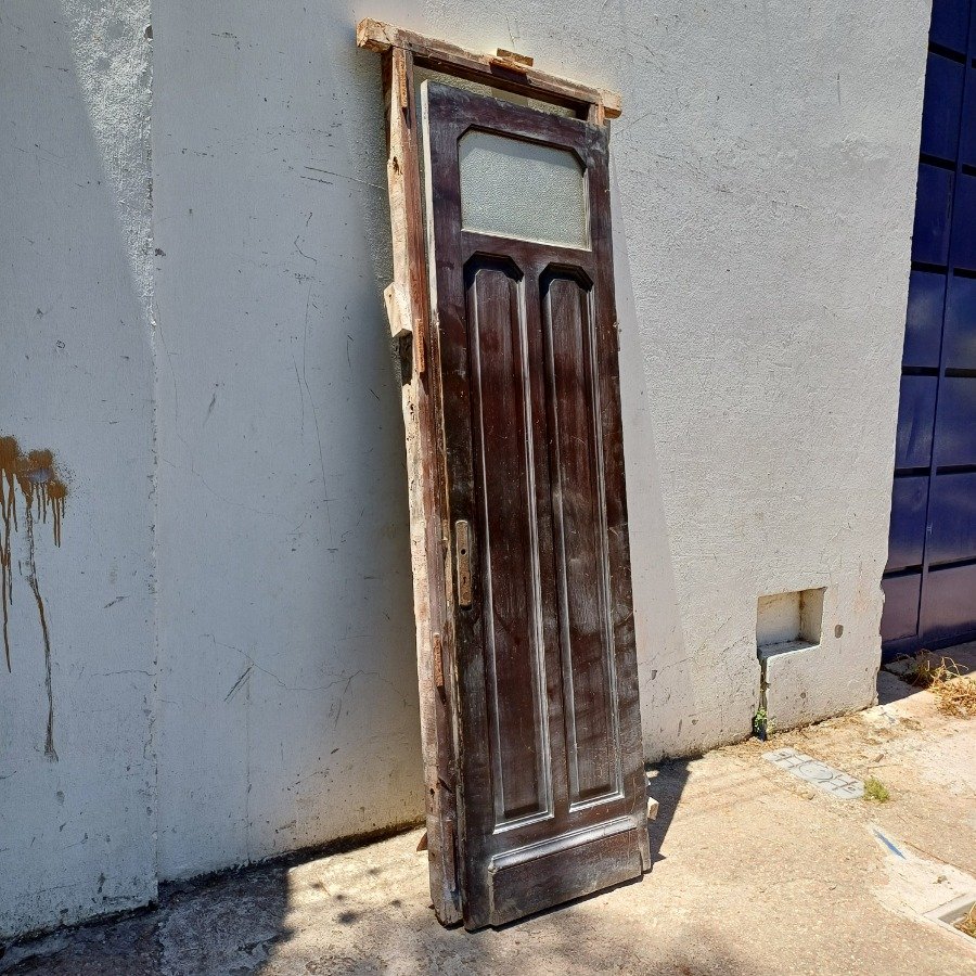 Puerta de tablero en cedro, estilo antiguo - imagen 4