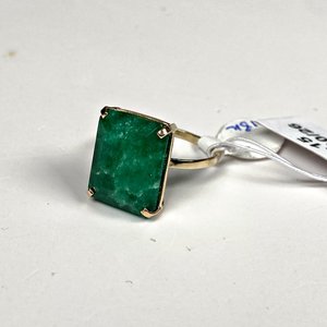 Anillo de Oro 18k con Esmeralda Rectangular Grande - imagen 2
