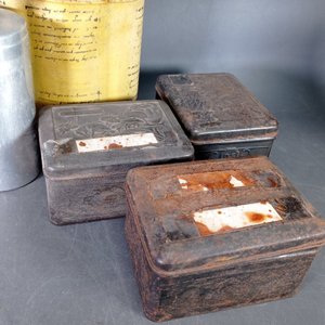 Lote de 8 latas y potes de metal: latas de té y potes de aluminio con tapa - imagen 5