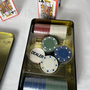 Set de Poker Profesional con Fichas y Cartas en Lata - imagen 7