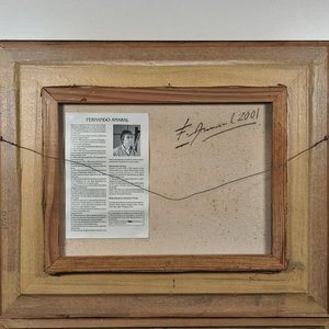 Óleo "Escena de Campo" de Fernando Amaral, firmado y fechado 2001 - imagen 6