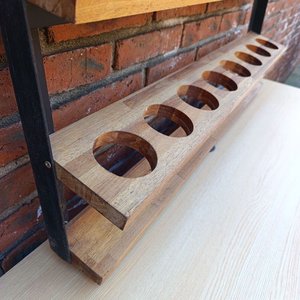 Bodega de Pared con 3 Niveles para 24 Botellas - Hierro y Madera Finger - imagen 4