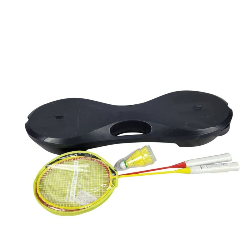 Set de Bádminton Outdoor con Red Negra y Raquetas Rojas/Amarillas