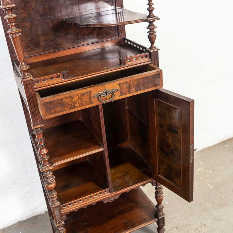 Estante colonial con cajón y puertita para restaurar - imagen 3