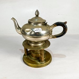 Tetera Antigua con Base, Quemador y Mechero - imagen 1