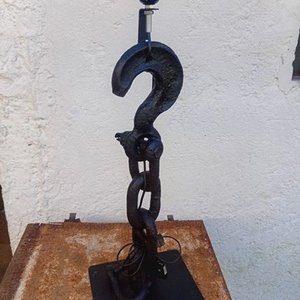 Lámpara de Mesa con Gancho de Barco y Cadena, Instalación Nueva - imagen 2