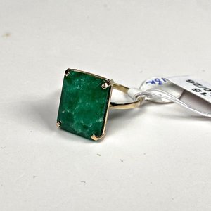 Anillo de Oro 18k con Esmeralda Rectangular Grande - imagen 1