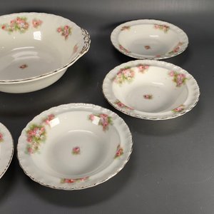 Juego de Compoteras de Loza Inglesa Grindley Creampetal con Flores Rosas - imagen 4