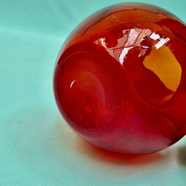 Jarra francesa de vidrio rojo rubí para decorar o usar - imagen 4