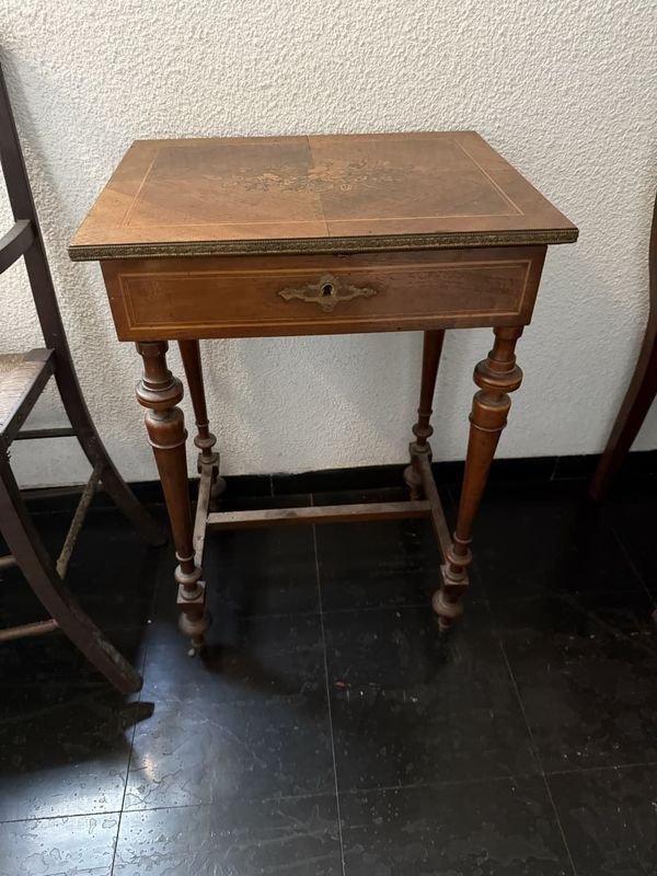 MESA COSTURERO NAPOLEON III CON MARQUETERIA - imagen 1