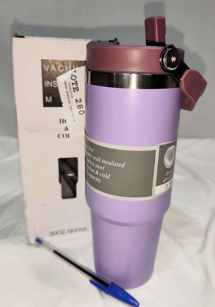 Vaso Térmico de Acero Inoxidable Violeta 900ml Nuevo en Caja