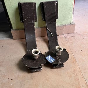 2 Apliques de Luz de Pared Vintage Marrones - imagen 1