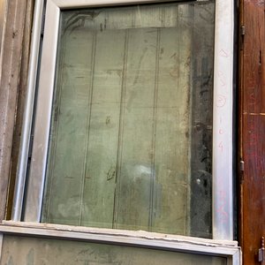 Puerta de Vidrio MDF Azul y Ventana de Aluminio - imagen 3