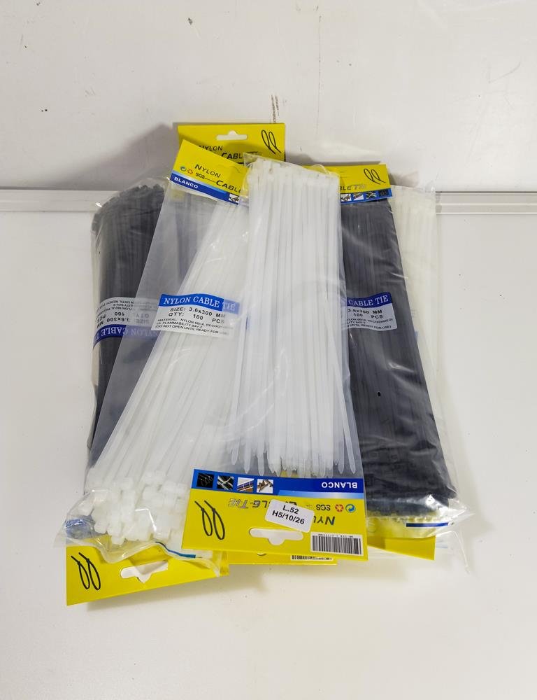 Set de 100 Precintos Plásticos Nylon Cable Tie 3.6 x 300 mm